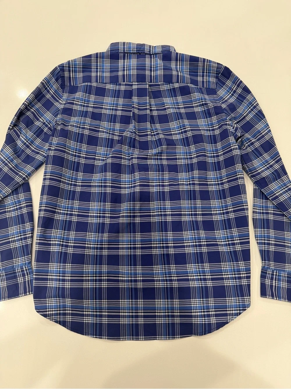 Ralph Lauren Blue & White Plaid Button-Down Shirt